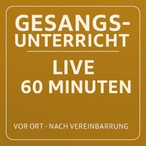 Gesangsunterricht 60 Min (Live)