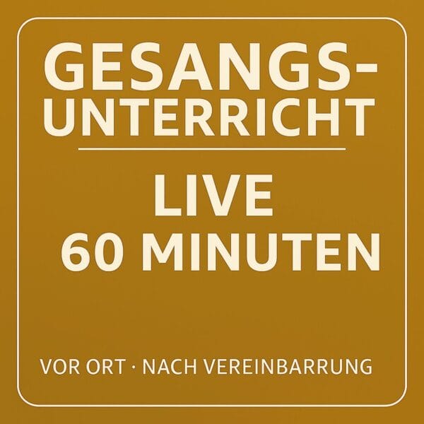 🎶 Einzelstunde Live – 60 Minuten