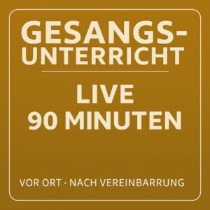 Gesangsunterricht 90 Min (Live)