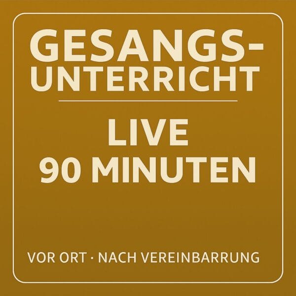 🎶 Einzelstunde Live – 90 Minuten